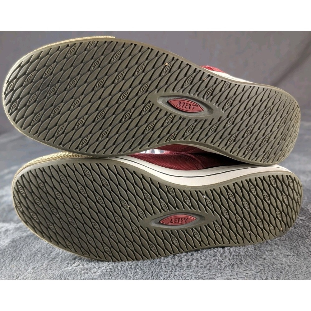 MBT Jambo Sneakers Red Canvas and Suede Rocking Shoe Sz 9-9.5 Stability Trainers - Picture 4 of 7